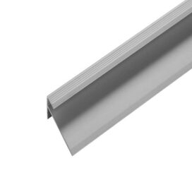 Obrázok produktu (9820127) Profil AL schodový “F” 5 mm, elox Striebro 01, 2,7 m, skrutkovací k vinylom hr. 5 mm, CL5LVT Cezar (8×14,5×28 mm)
