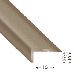Obrázok produktu (9730327) Profil AL ukončovací “L” schodový 16×8,7 mm, elox Titan, 2,7 m, 16100 EO, AK Profile