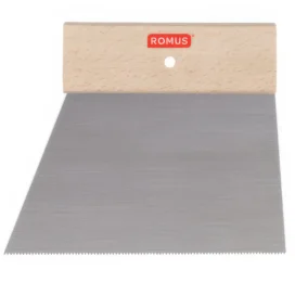 Obrázok produktu Stierka Romus na lepidlo na SPC, vinyl a PVC, ozubenie B2, šírka 250 mm, 93085